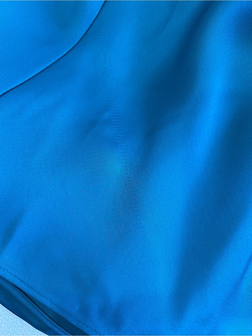 BETSY & ADAM - Strapless Mixed Media Teal Gown Size 6 - Picture 15 of 15